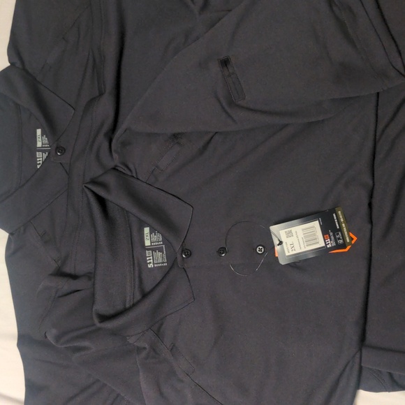 LOT of TWO brand new, 5.11 performance short sleeve polo, LARGE, 018 Charcol - Picture 5 of 6